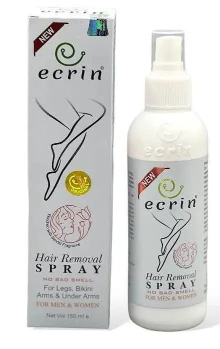 Ecrin hair removal spray 150 ml bottle and box